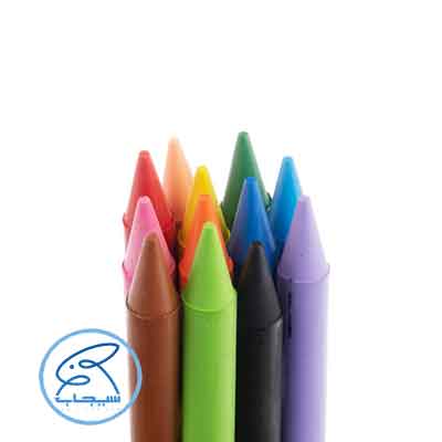 مداد شمعی 12 رنگ بیک PlastiDecor